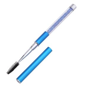 Blue Eyebrow Brush with Cap